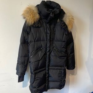 SAM infinity fur trimmed down coat size XLARGE